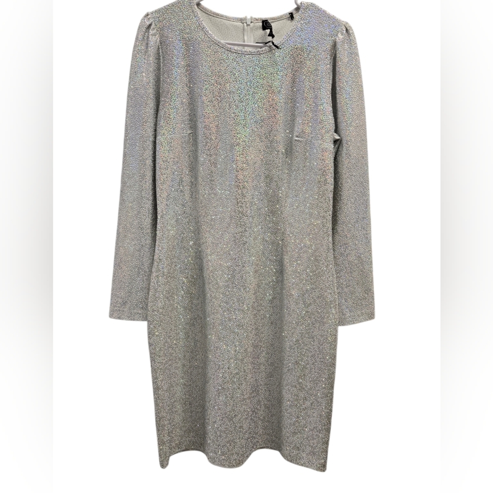 NWT GRAYSE Stretchy Rhinestone Embellished Confetti Cocktail Short‎ Dress SZ M - Picture 4 of 12